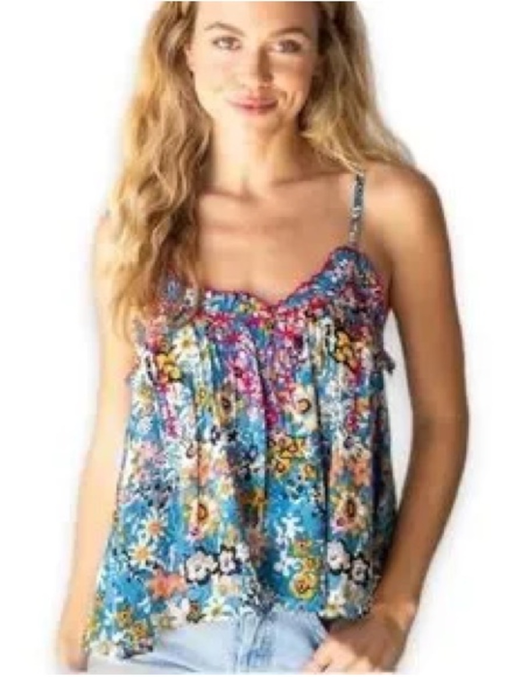 Natural Life Harley Embroidered Floral Top NWT Women’s Size Small